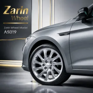 رینگ زرین چرخ AS019 نقره‌ای سایز 14 اینچ